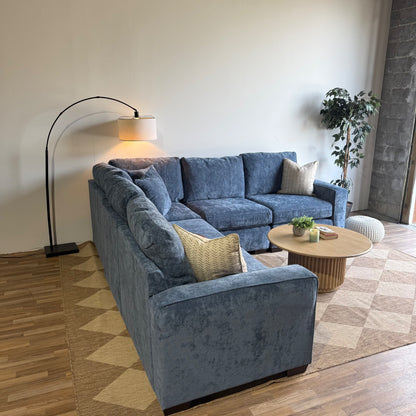 Atlas Modular Corner Sectional in Blue Chenille — Kindred Couches