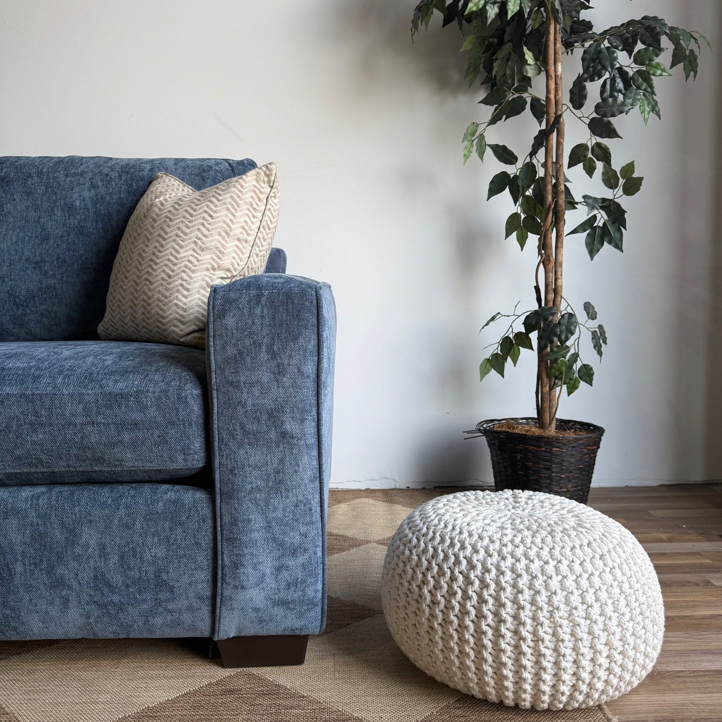 Atlas Modular Corner Sectional in Blue Chenille — Kindred Couches