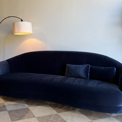 Interior Define Fiona Sofa in Blue Performance Velvet