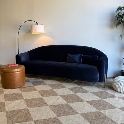 Interior Define Fiona Sofa in Blue Performance Velvet