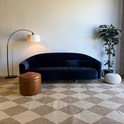 Interior Define Fiona Sofa in Blue Performance Velvet