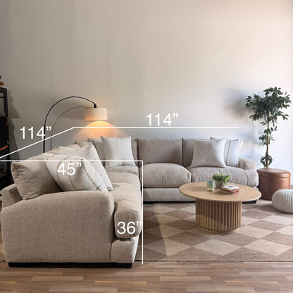 Parker Corner Sectional in Beige — Kindred Couches