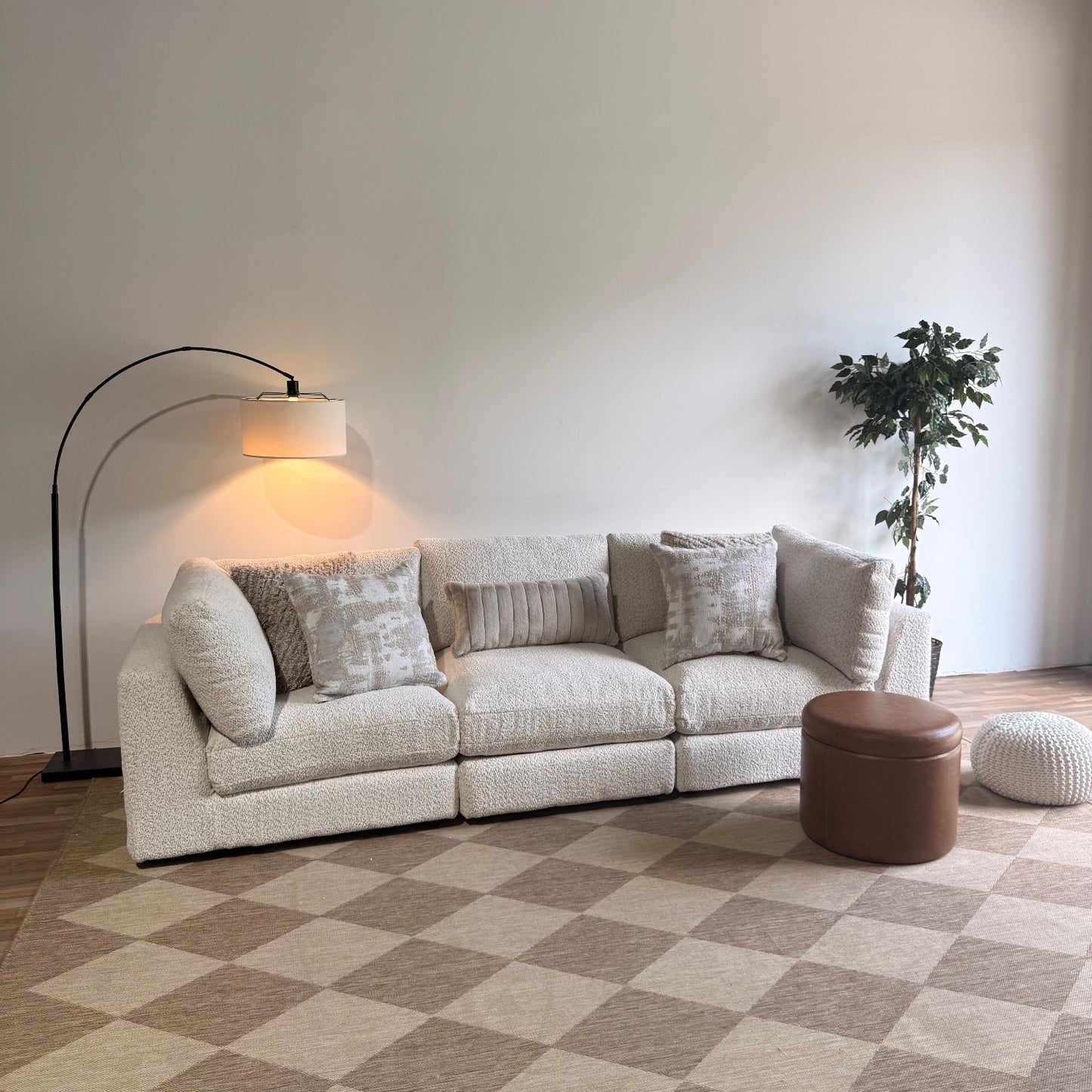 Georgia Sofa in Cream Boucle