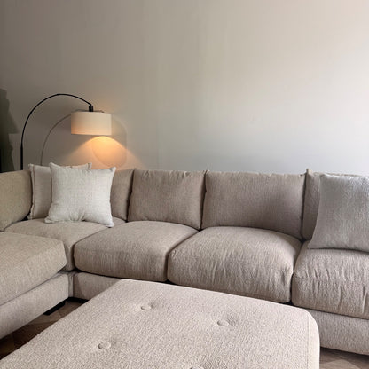 Parker Grand Corner + Ottoman Sectional in Beige — Kindred Couches