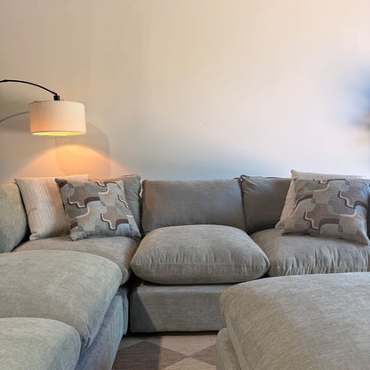 Mesa Corner Sectional + Ottoman in Sage Green