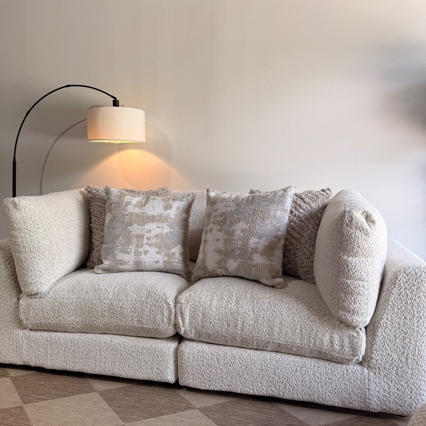 Georgia Loveseat in Cream Boucle