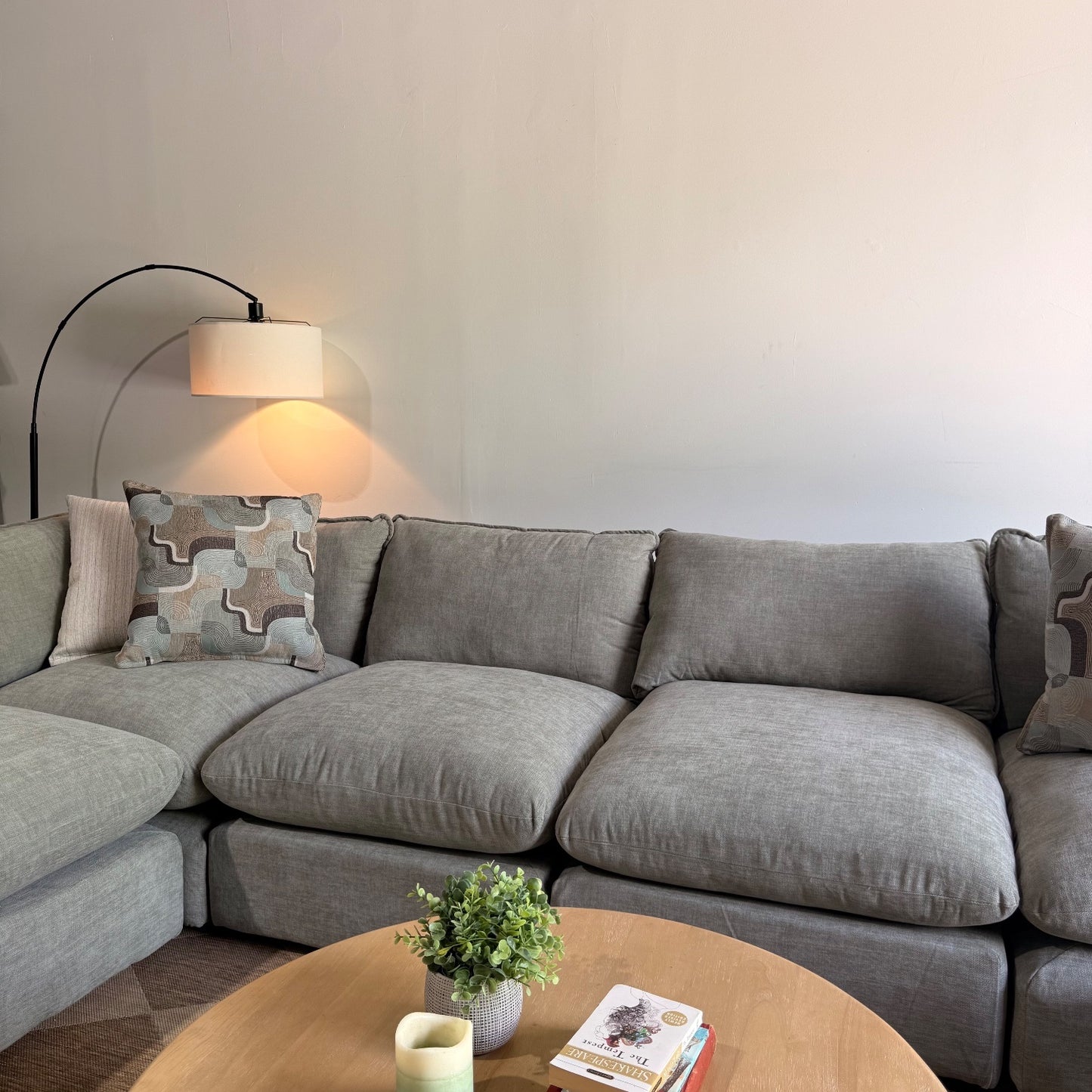 Mesa Grand Corner Sectional in Sage Green Chenille