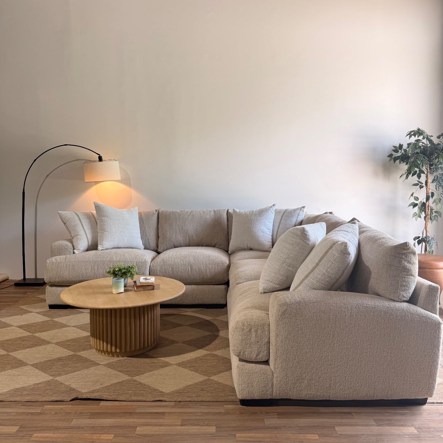 Parker Corner Sectional in Beige — Kindred Couches