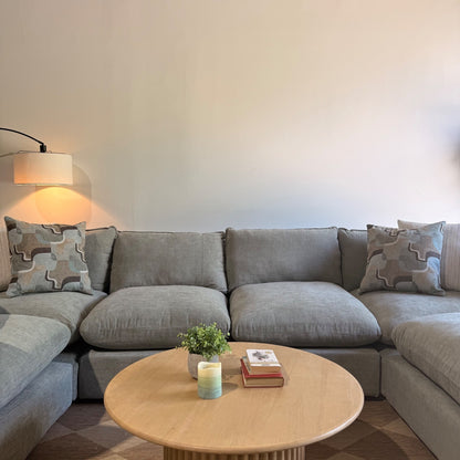 Mesa U-Shape Enclosed Sectional in Sage Green Chenille