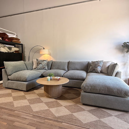 Mesa U-Shape Sectional in Sage Green Chenille