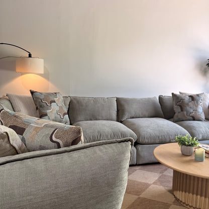 Mesa Grand Corner Sectional in Sage Green Chenille
