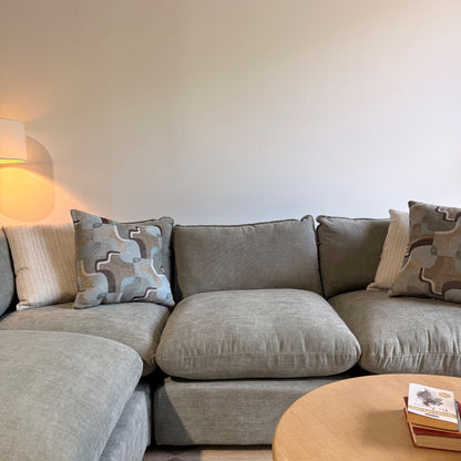 Mesa L-Shape Sectional in Sage Green Chenille