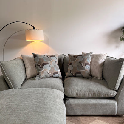 Mesa Loveseat + Ottoman in Sage Green Chenille