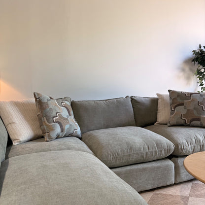 Mesa L-Shape Sectional in Sage Green Chenille