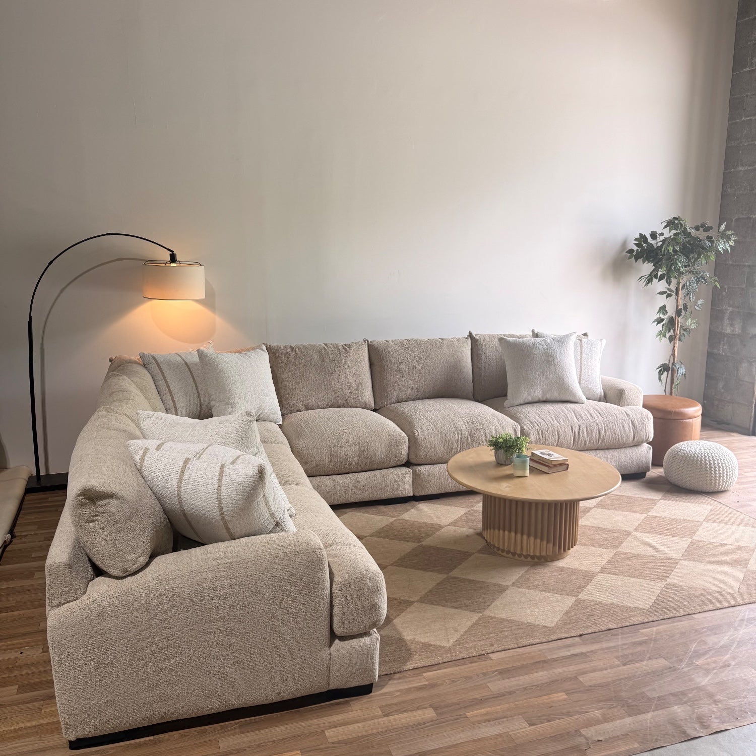 Parker Grand Corner Sectional in Beige — Kindred Couches