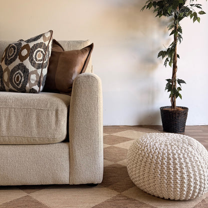 Oak Grand Corner Sectional in Beige Performance Fabric