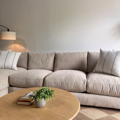 Parker Long Left Chaise Sectional in Beige — Kindred Couches