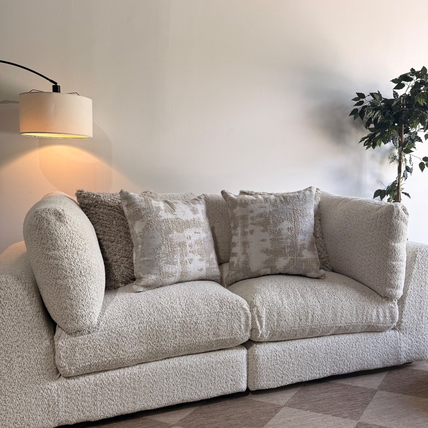 Georgia Loveseat in Cream Boucle