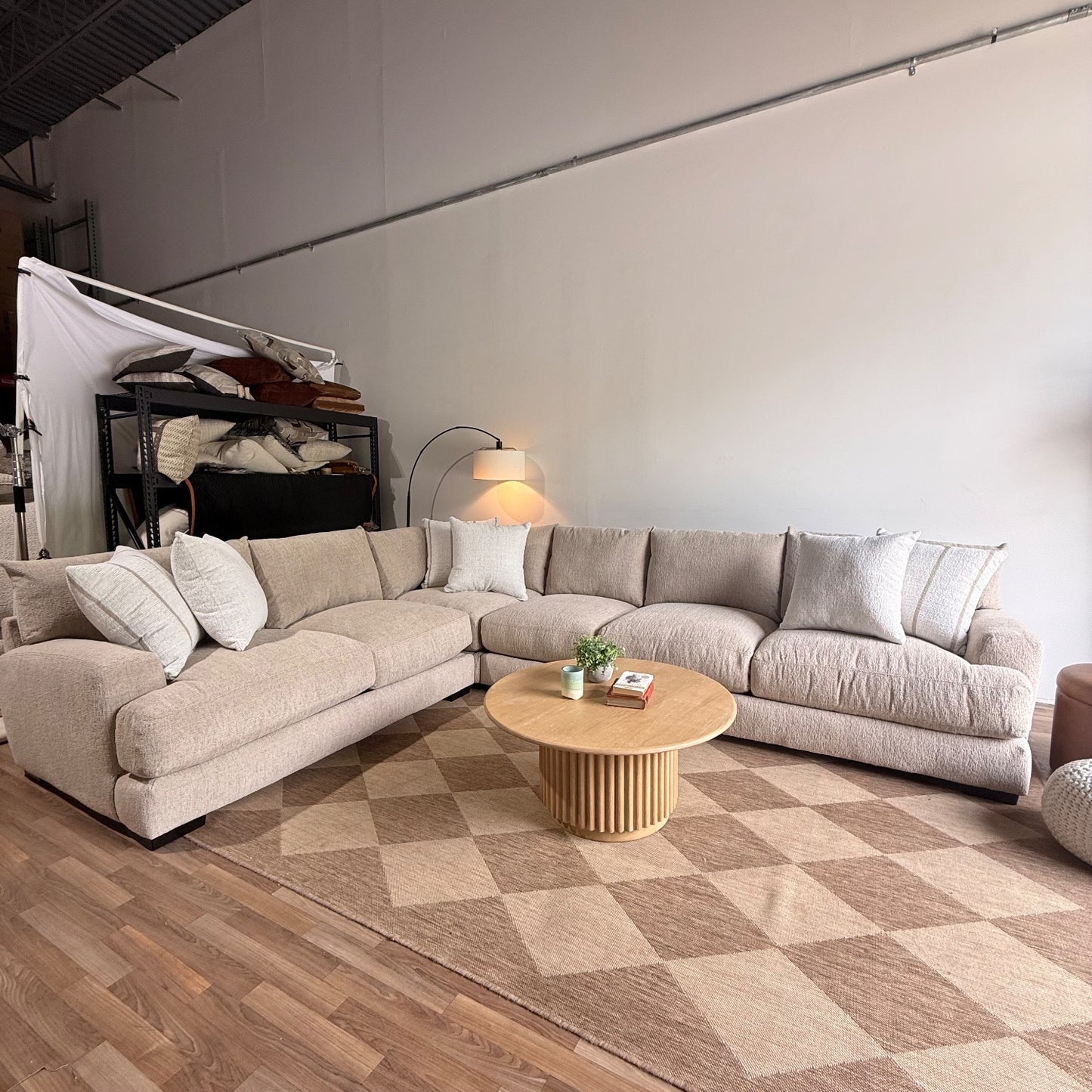 Parker Grand Corner Sectional in Beige — Kindred Couches