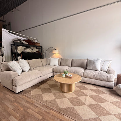 Parker Grand Corner Sectional in Beige — Kindred Couches