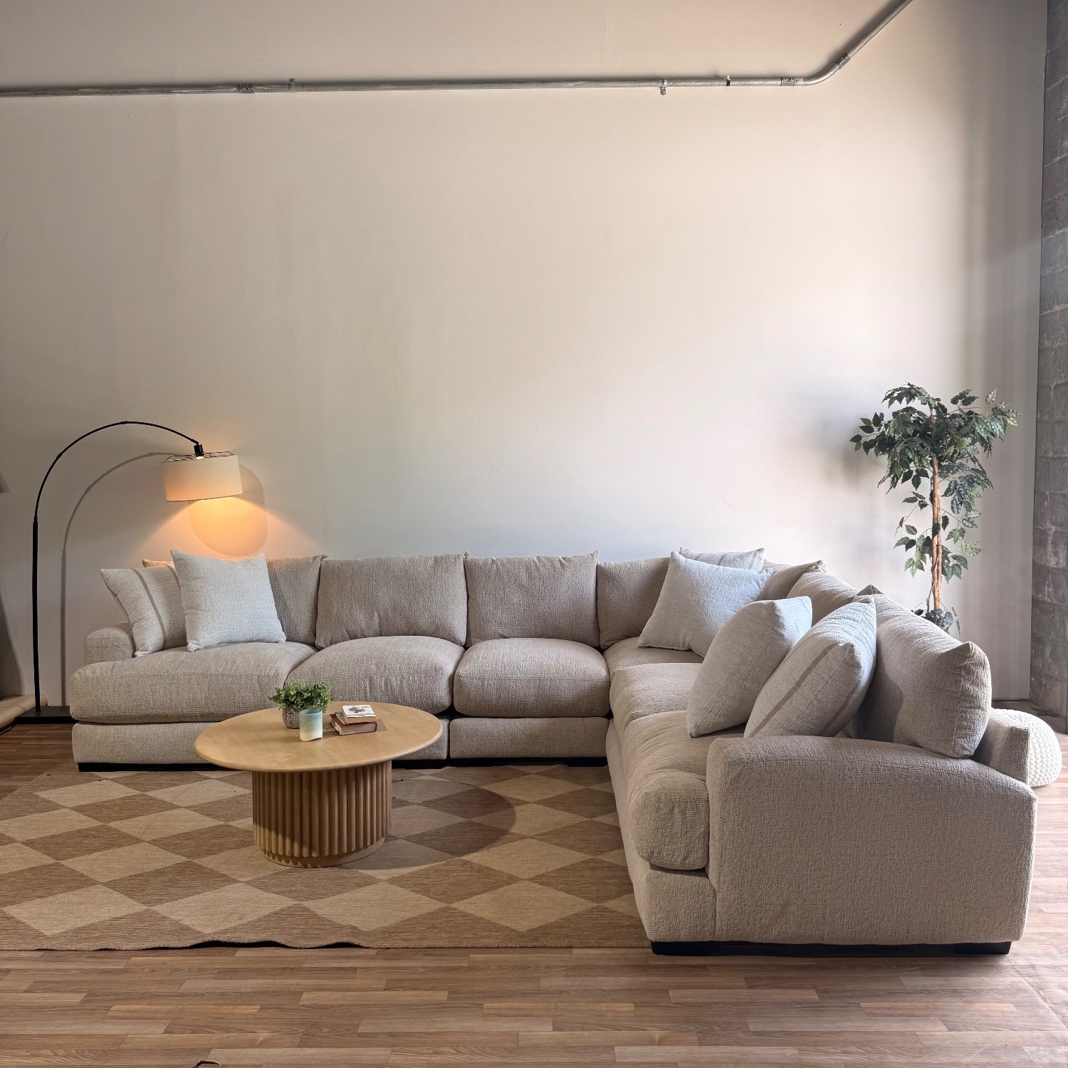 Parker Grand Corner Sectional in Beige — Kindred Couches
