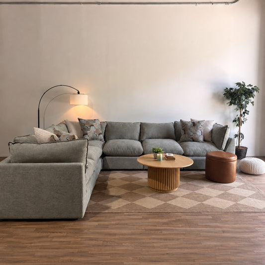 Mesa Grand Corner Sectional in Sage Green Chenille
