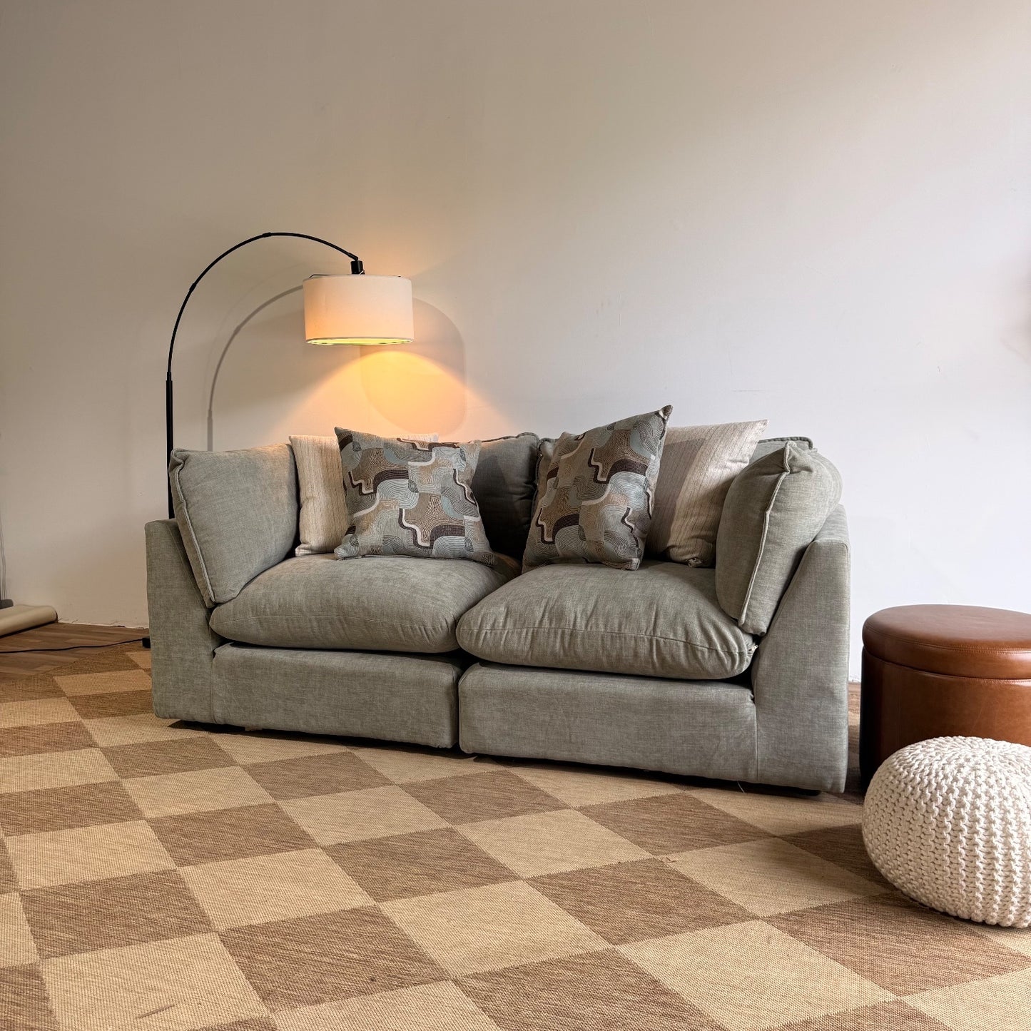 Mesa Loveseat in Sage Green Chenille