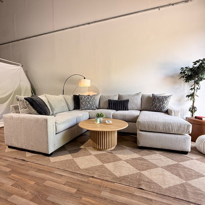 Carter Sectional in Beige Fabric