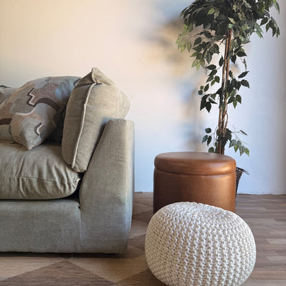 Mesa L-Shape Sectional + Ottoman in Sage Green Chenille