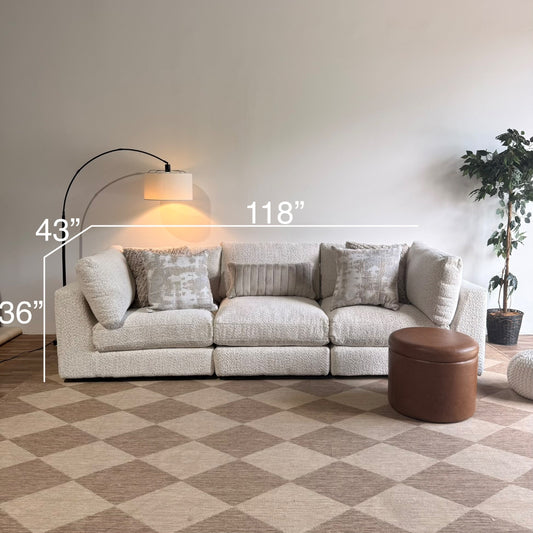 Georgia Sofa in Cream Boucle