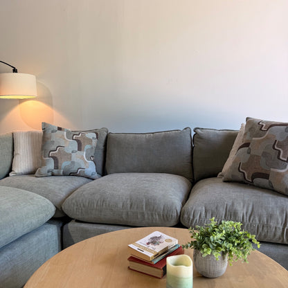 Mesa L-Shape Sectional in Sage Green Chenille