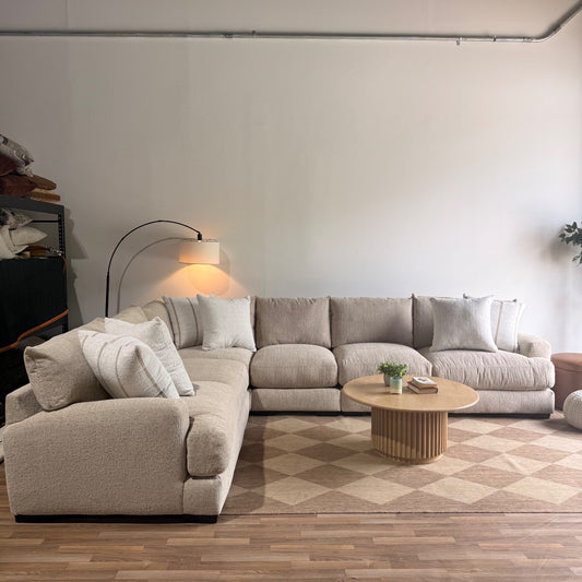 Parker Grand Corner Sectional in Beige — Kindred Couches
