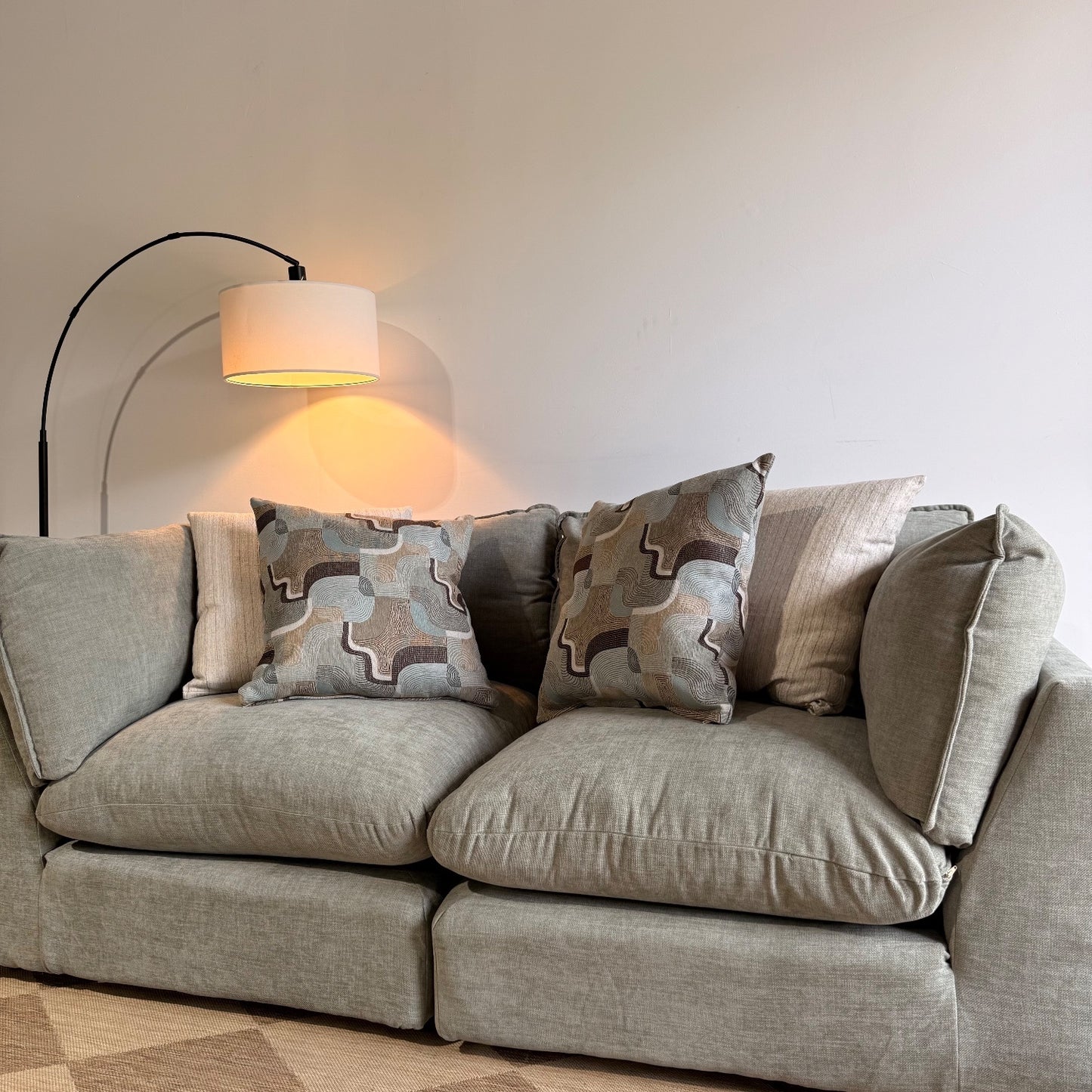 Mesa Loveseat in Sage Green Chenille