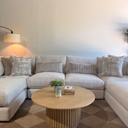 Georgia U-Shape Sectional in Cream Boucle — Kindred Couches