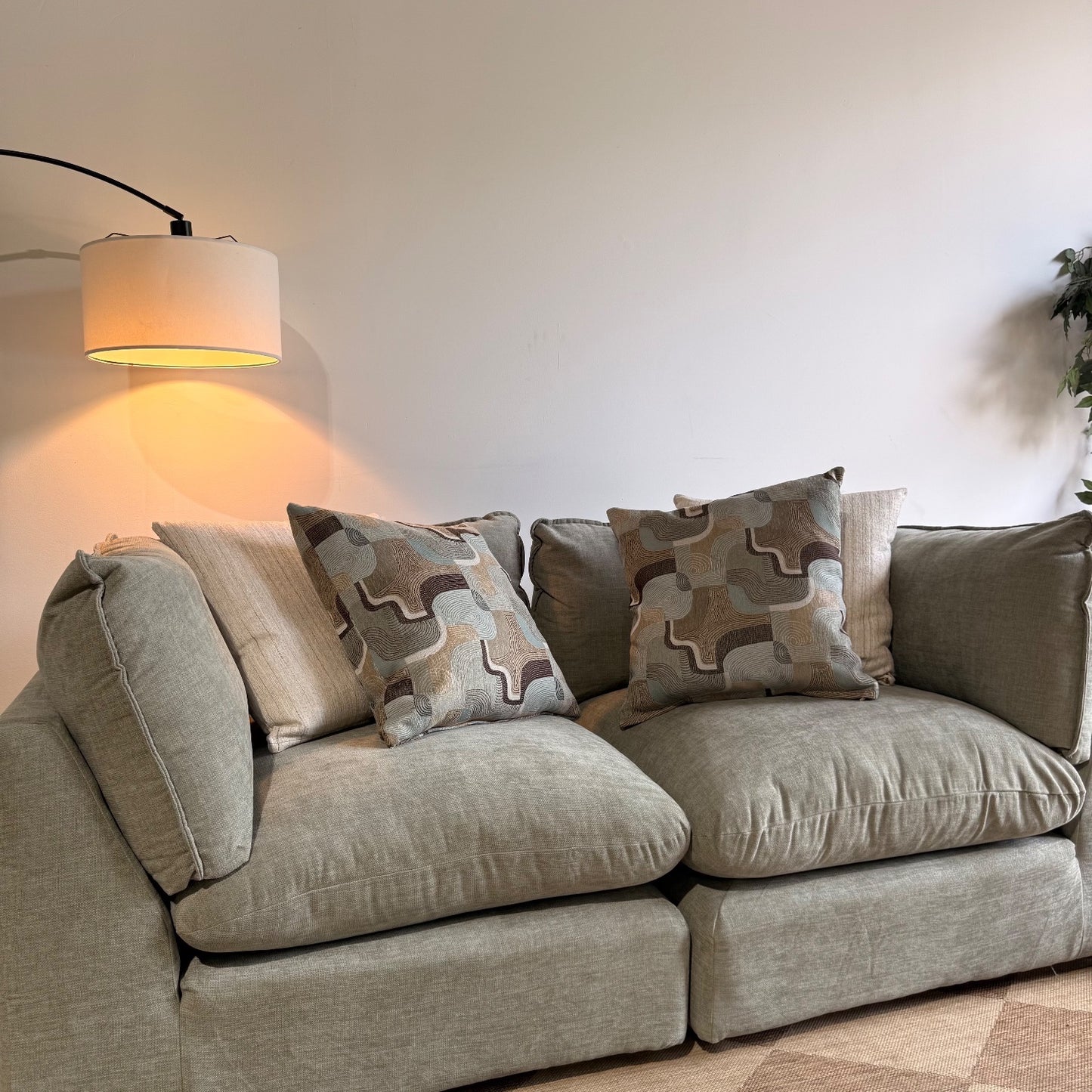Mesa Loveseat in Sage Green Chenille