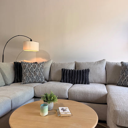 Carter Sectional in Beige Fabric