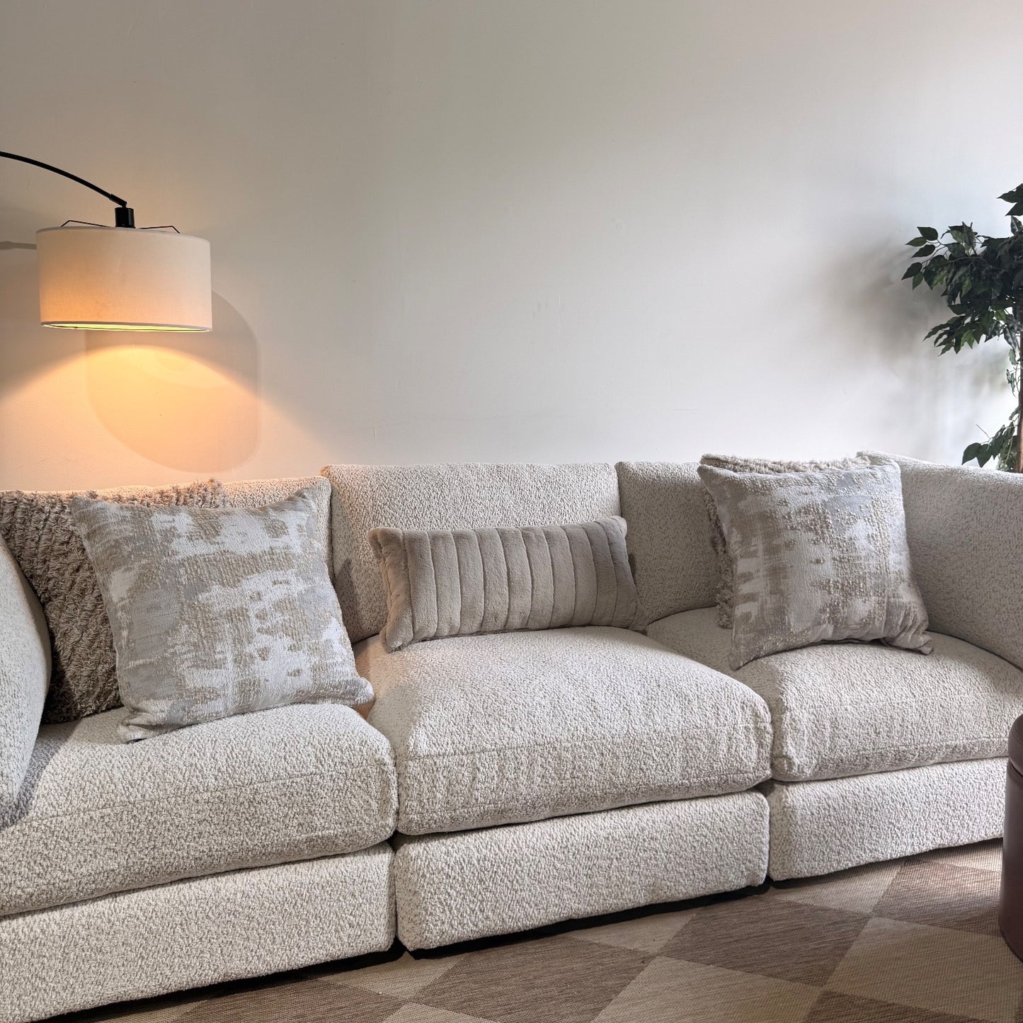 Georgia Sofa in Cream Boucle