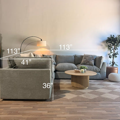 Mesa Corner Sectional in Sage Green