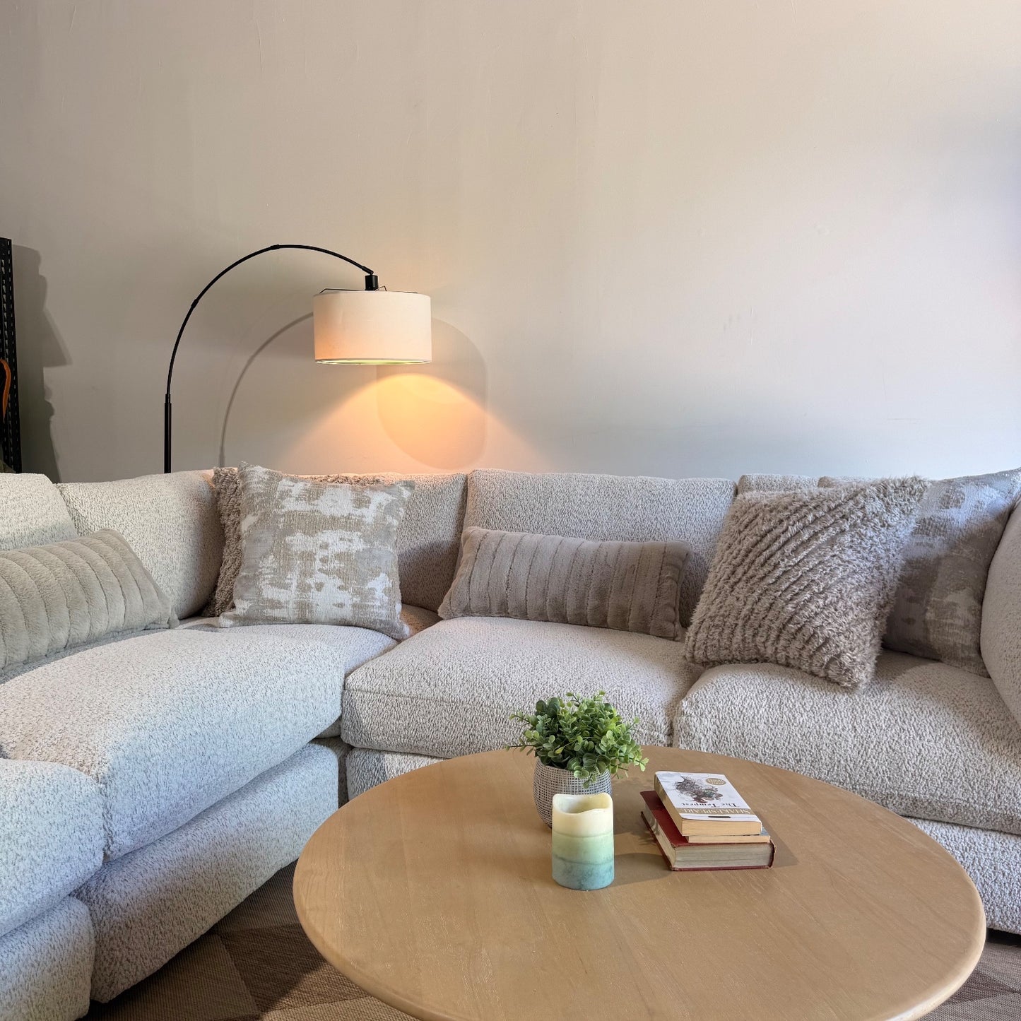 Georgia Corner Sectional in Cream Boucle — Kindred Couches
