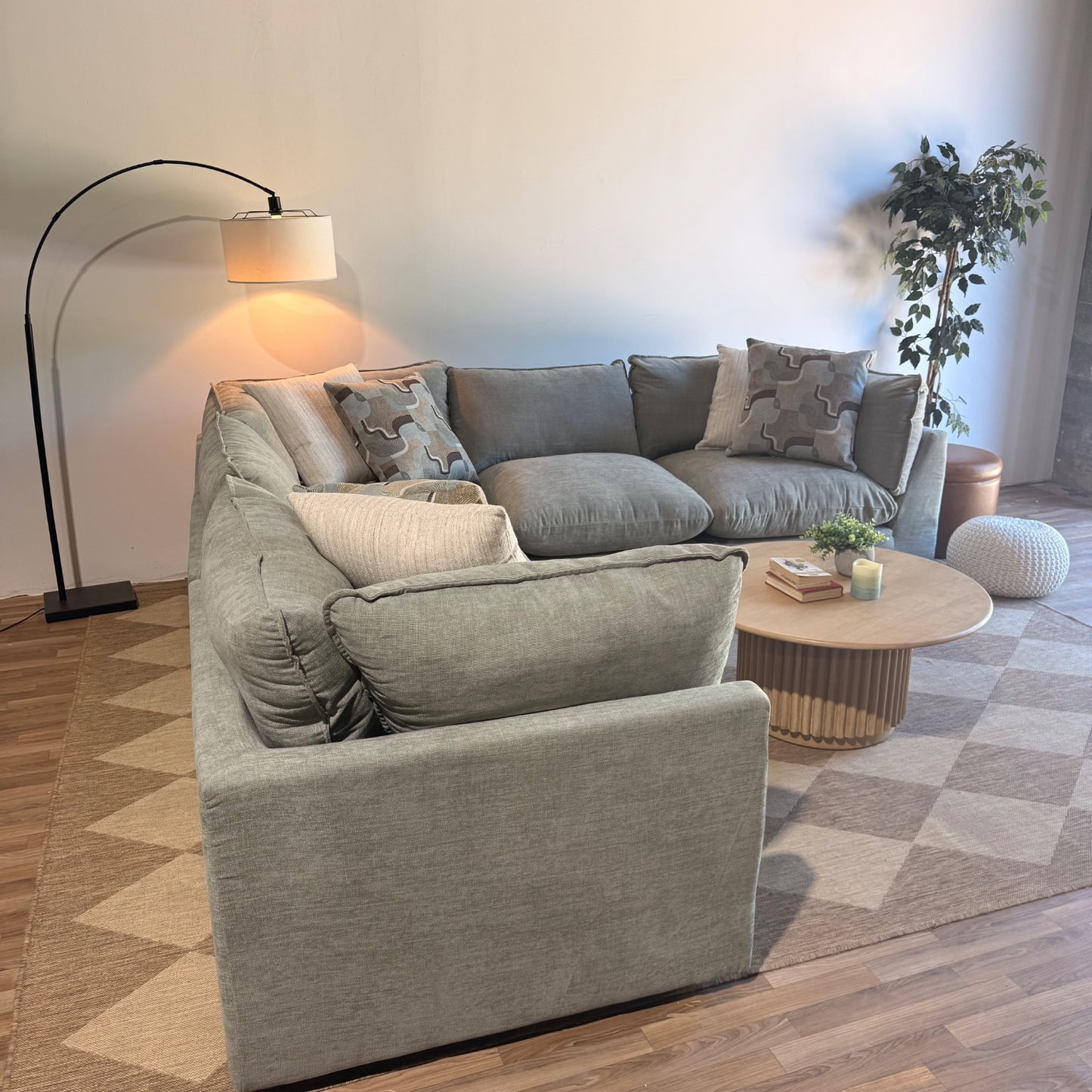 Mesa Corner Sectional in Sage Green
