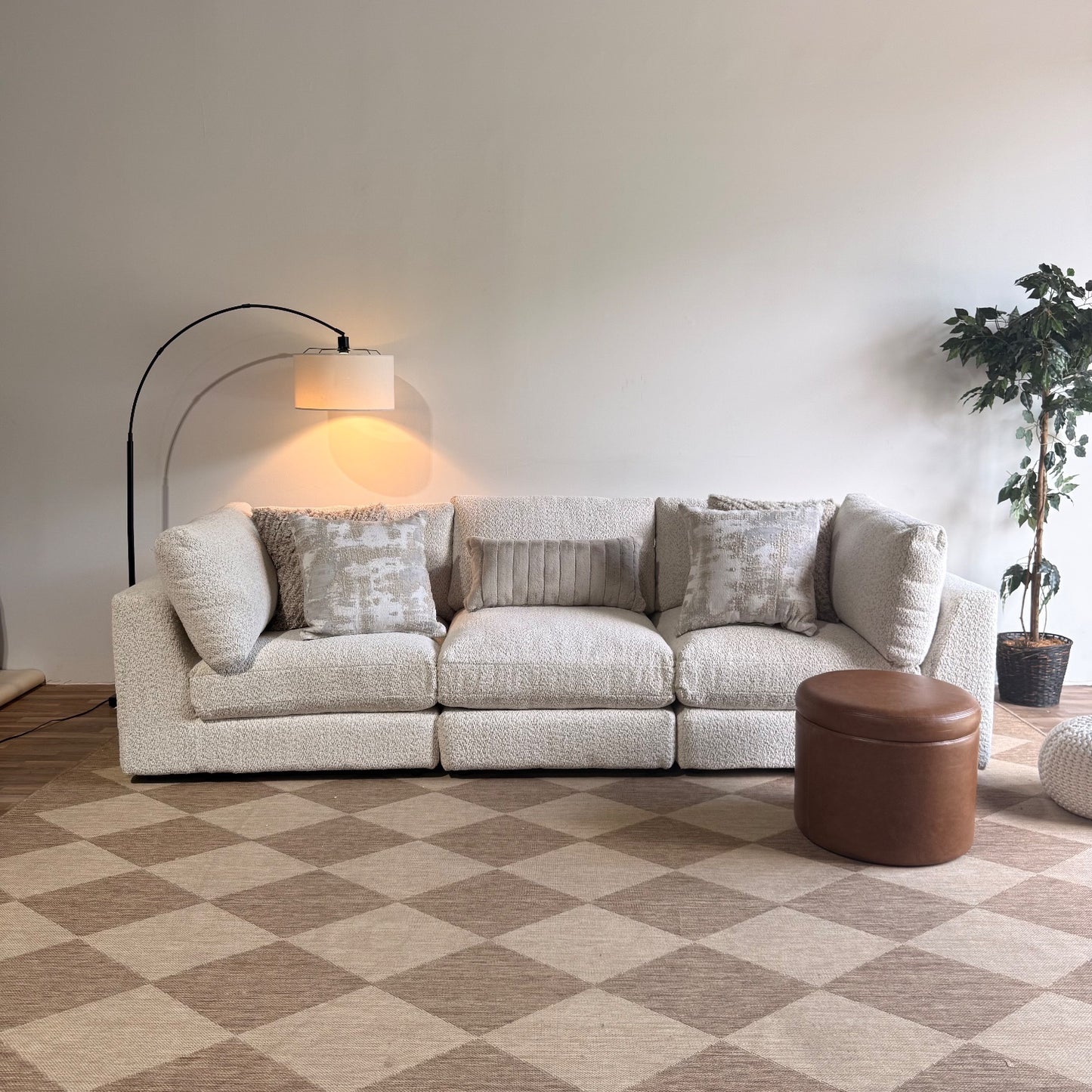 Georgia Sofa in Cream Boucle