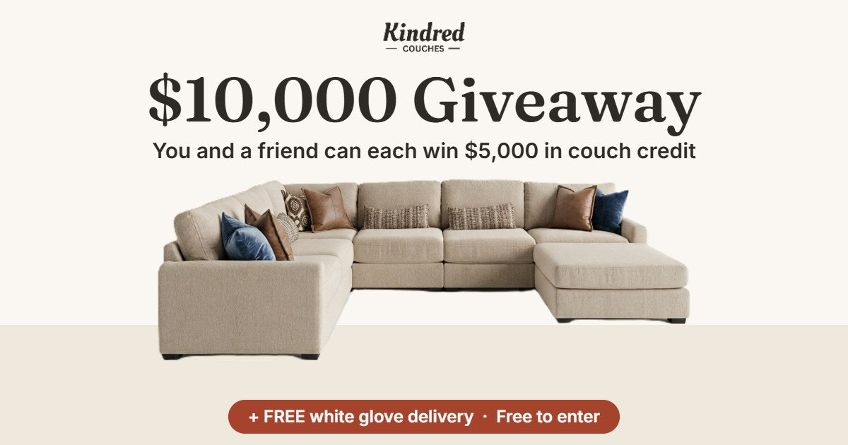 Link preview: $10,000 Giveaway, you and a friend can each win $5,000 in couch credit