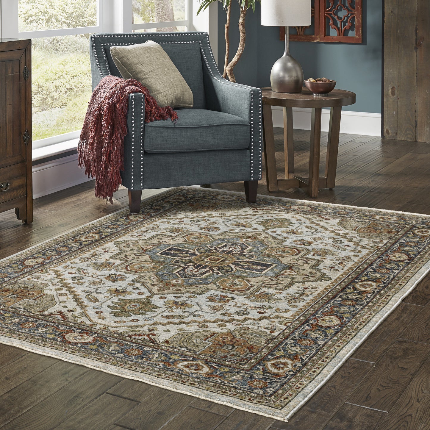 Aberdeen Area Rug — 1144W (Ivory/Blue)