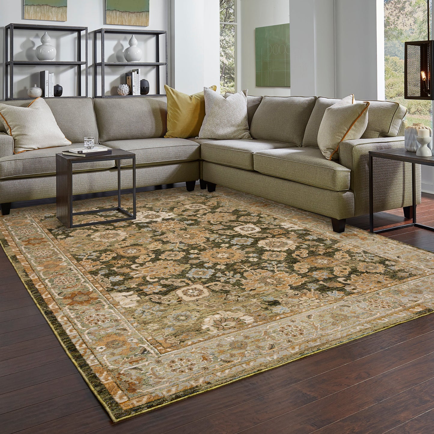 Andorra Area Rug — 2417B (Green)